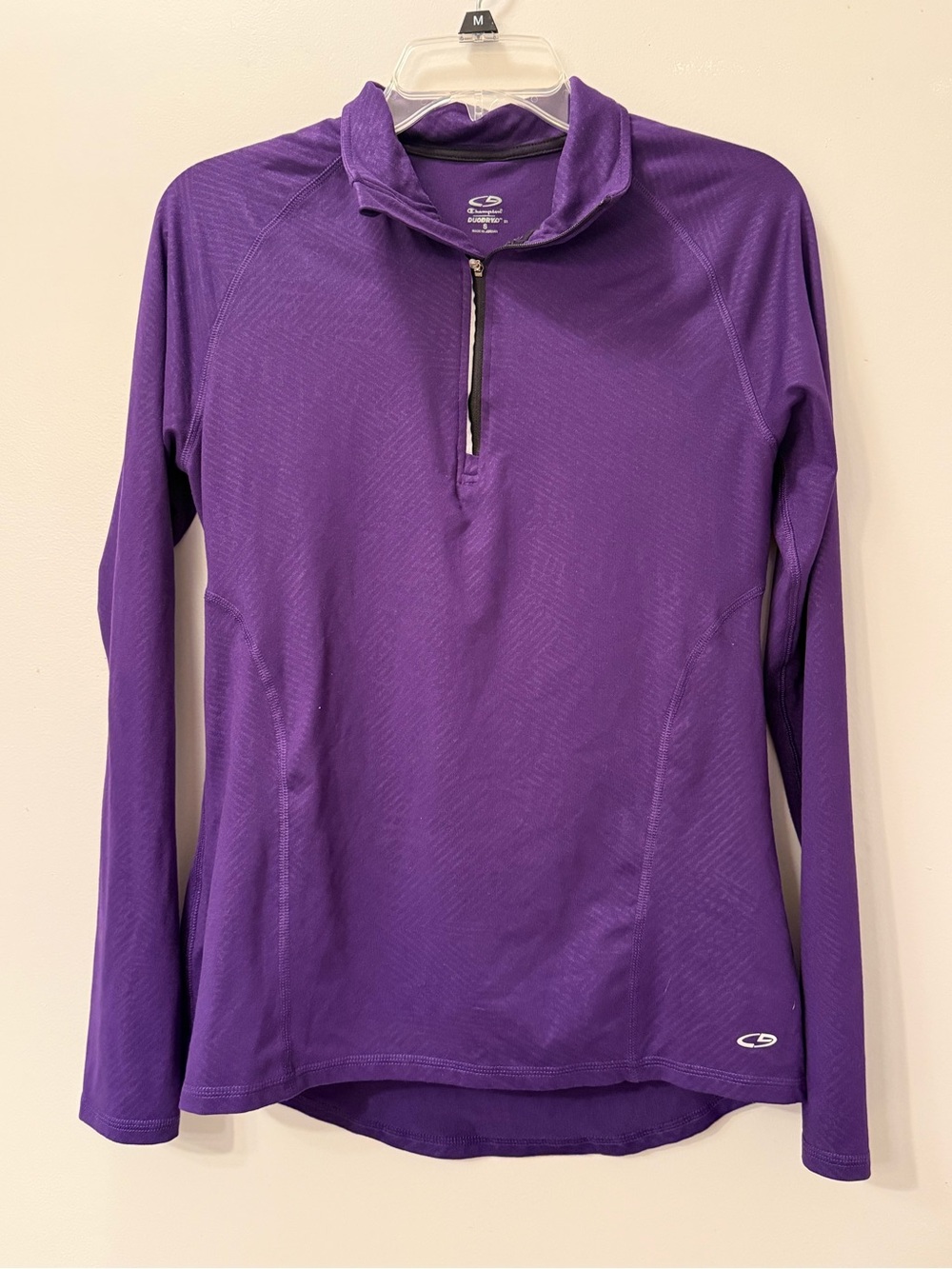 Champion Purple Quarter-Zip Long Sleeve Performance Top